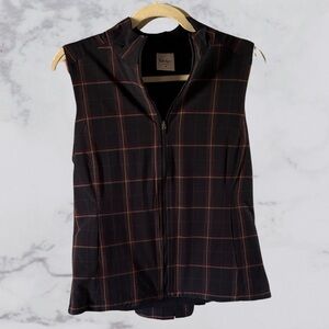 Walter Hagen Blue plaid with yellow highlights Zip-Up Vest